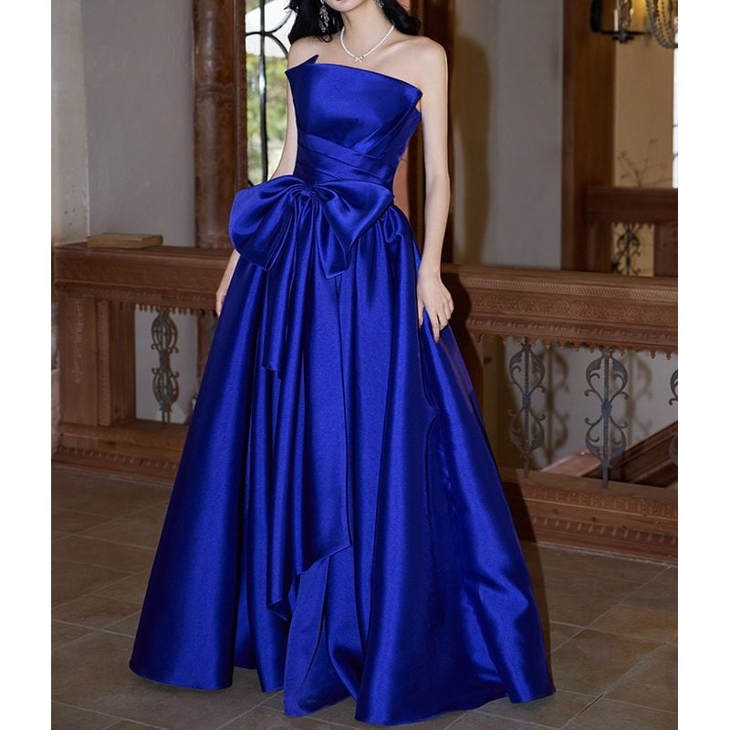 リボンベアトップサテンドレス D1512 – DRESSWOW（ドレスワオ）
