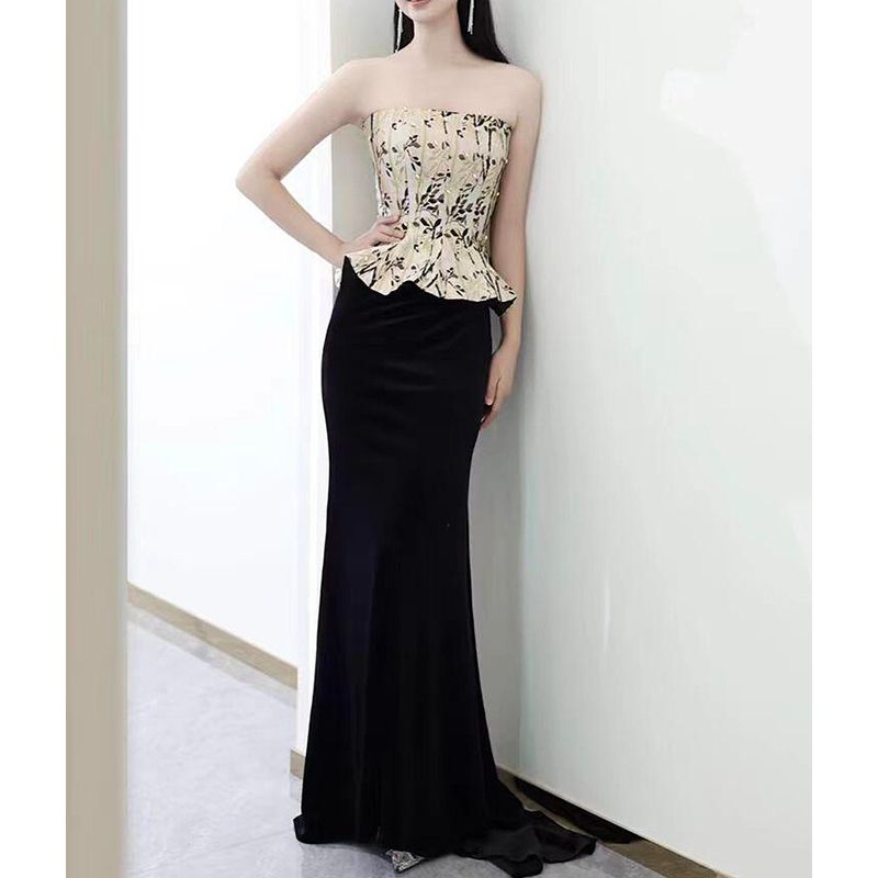 ペプラムベアトップスレンダードレス D2052 – DRESSWOW（ドレスワオ）
