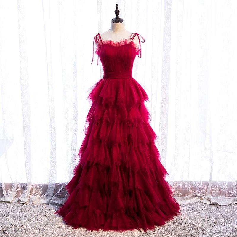 フリルチュールティアードドレス 2color D1657 – DRESSWOW（ドレスワオ）