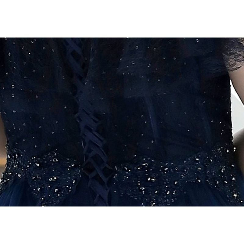 【3XL〜7XL】オフショルダーチュールドレス　D1580
