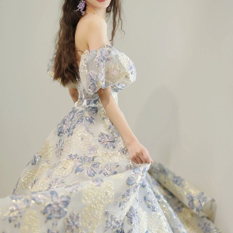 フラワーエンチャントメントロングドレス D1275 – DRESSWOW（ドレスワオ）