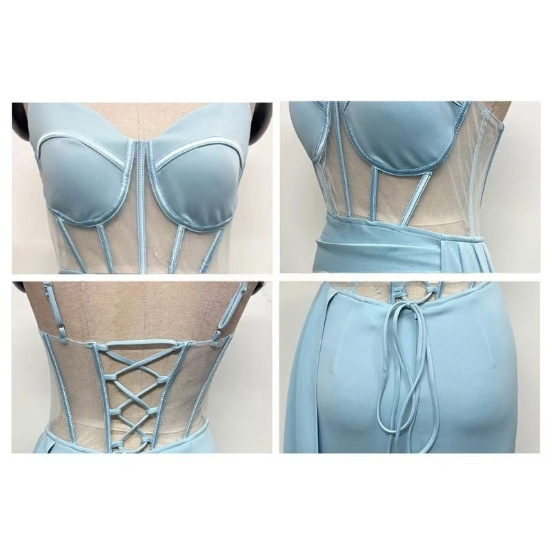 ウエストシアーキャミソールドレス　10color　D2178