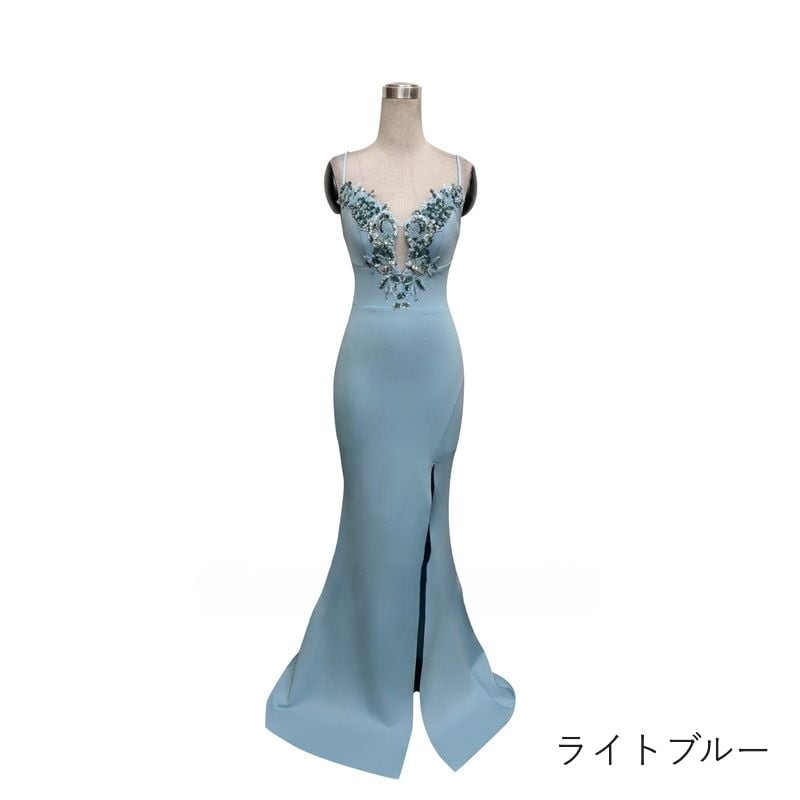 スリットキャミソールマーメイドドレス　8color　D1673