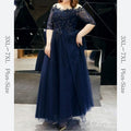 【3XL〜7XL】オフショルダーチュールドレス　D1543