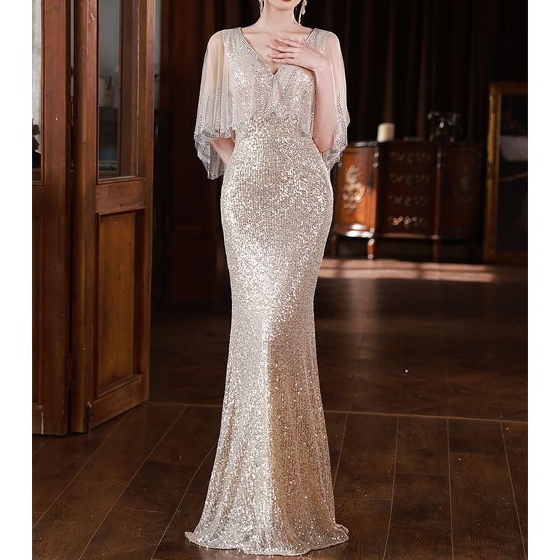 ベージュ・ゴールドドレス - 上品で豪華なドレス一覧 | DRESSWOW