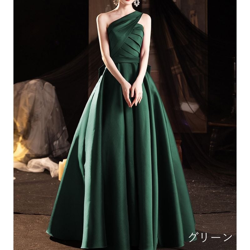 ワンショルダーリボンドレス　3color　D1731