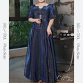 【3XL〜7XL】ヘムネックグリッタードレス　D1553