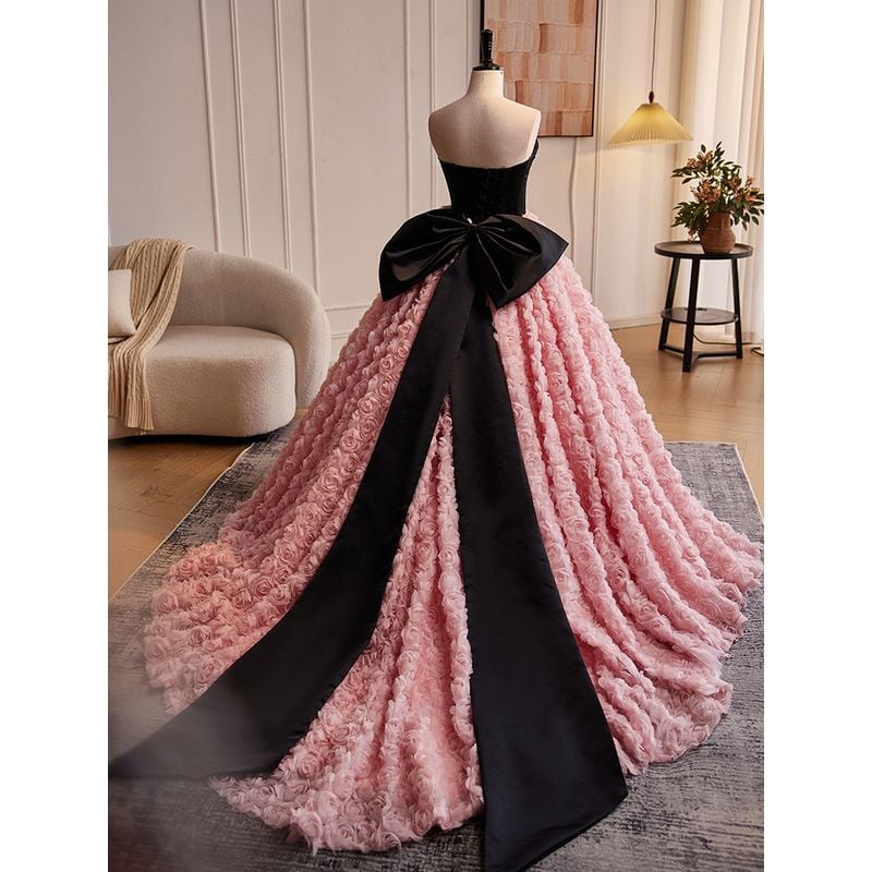 ローズボリュームバックリボンドレス D1670 – DRESSWOW（ドレスワオ）