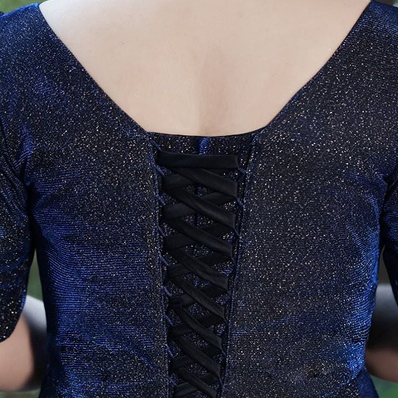 【3XL〜7XL】ヘムネックグリッタードレス　D1553