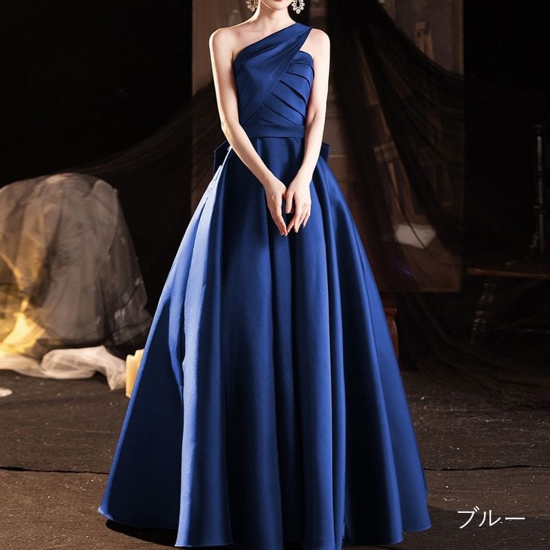ワンショルダーリボンドレス 3color D1731 – DRESSWOW（ドレスワオ）