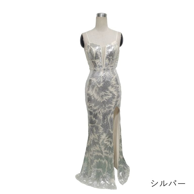 スパンコールキャミソールマーメイドドレス　8color　D1680