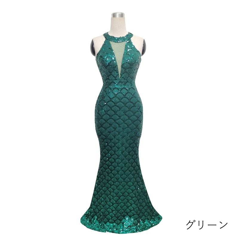スパンコールアメスリマーメイドドレス　8color　D1683