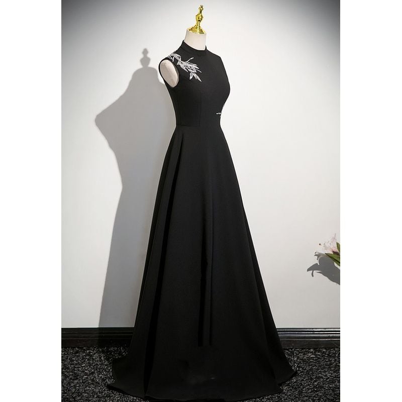 ノースリーブハイネックロングドレス　D1498