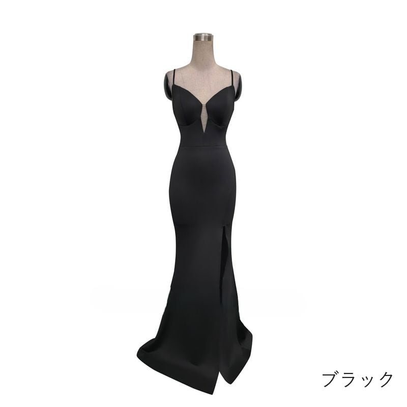 キャミソールスリットマーメイドドレス　8color　D1689