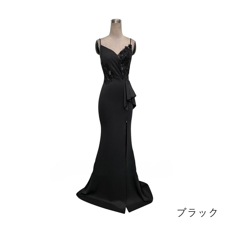 ウエストフリルキャミソールマーメイドドレス　7color　D1671