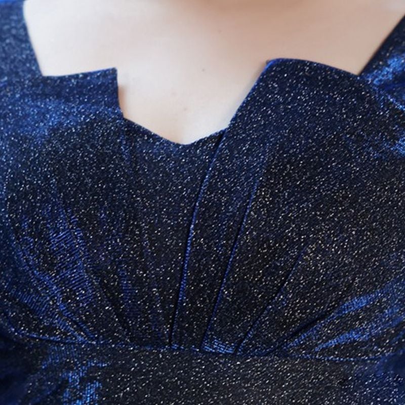 【3XL〜7XL】ヘムネックグリッタードレス　D1553