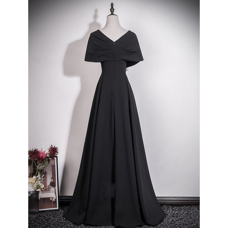 アシンメトリーケープロングドレス D1840 – DRESSWOW（ドレスワオ）