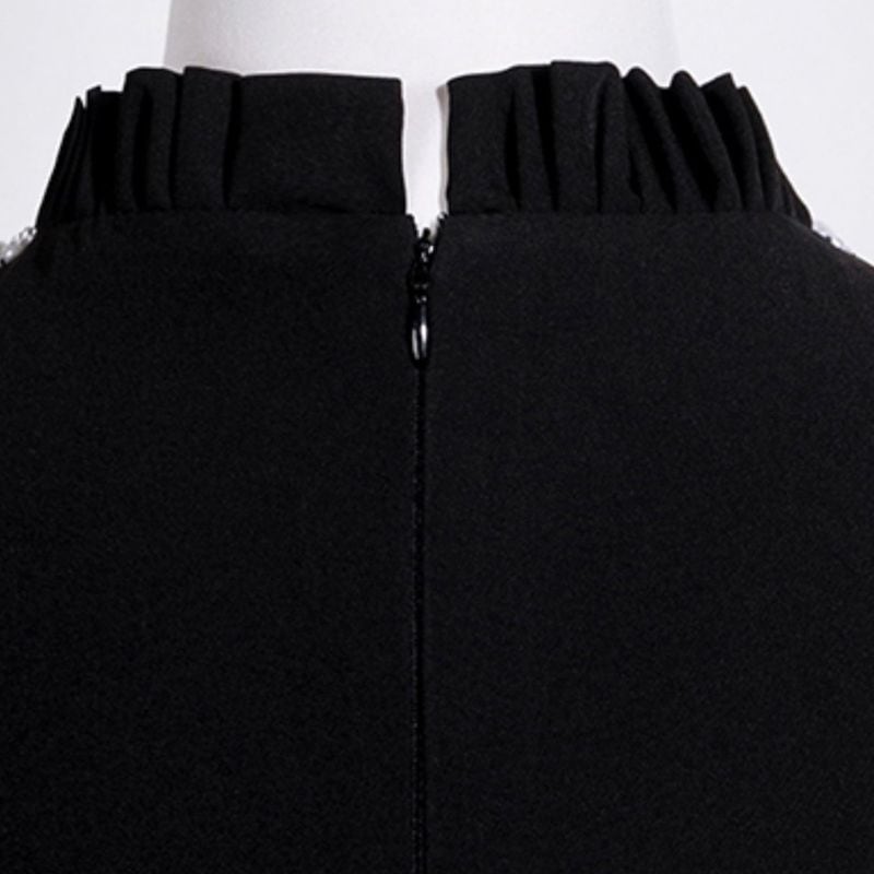 ビジューネックロングドレス　D1723