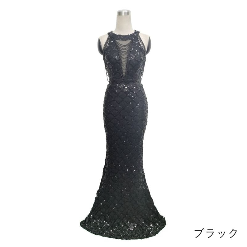スパンコールアメスリマーメイドドレス　8color　D1692