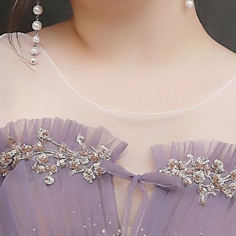 【3XL〜7XL】オフショルダーチュールドレス　D1564