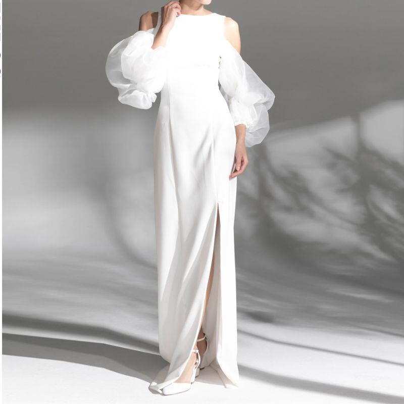 WeddingDress　long dress wedding dress　DR155