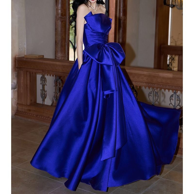 リボンベアトップサテンドレス D1512 – DRESSWOW（ドレスワオ）