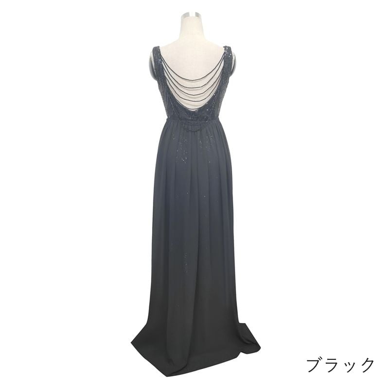 スパンコールロングトレーンマーメイドドレス　7color　D1697
