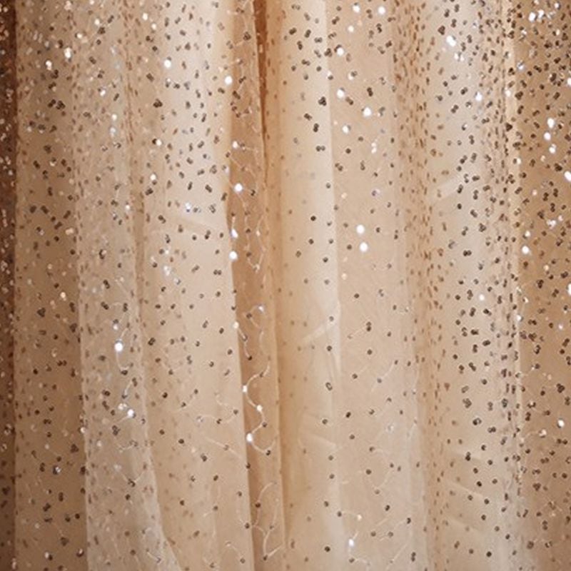 【3XL〜7XL】フリンジスリーブスパンコールドレス　D1529