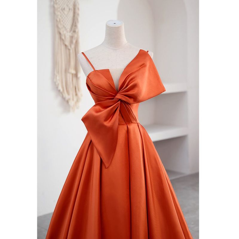 Dress　Big Ribbon Orange Color Dress　D131