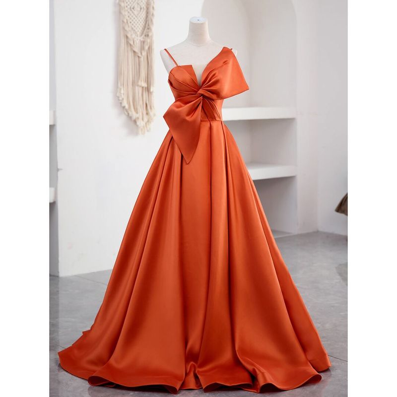 Dress　Big Ribbon Orange Color Dress　D131