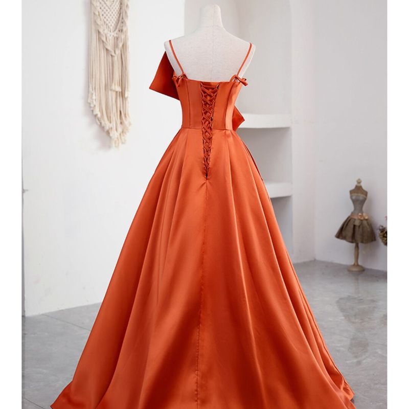 Dress　Big Ribbon Orange Color Dress　D131