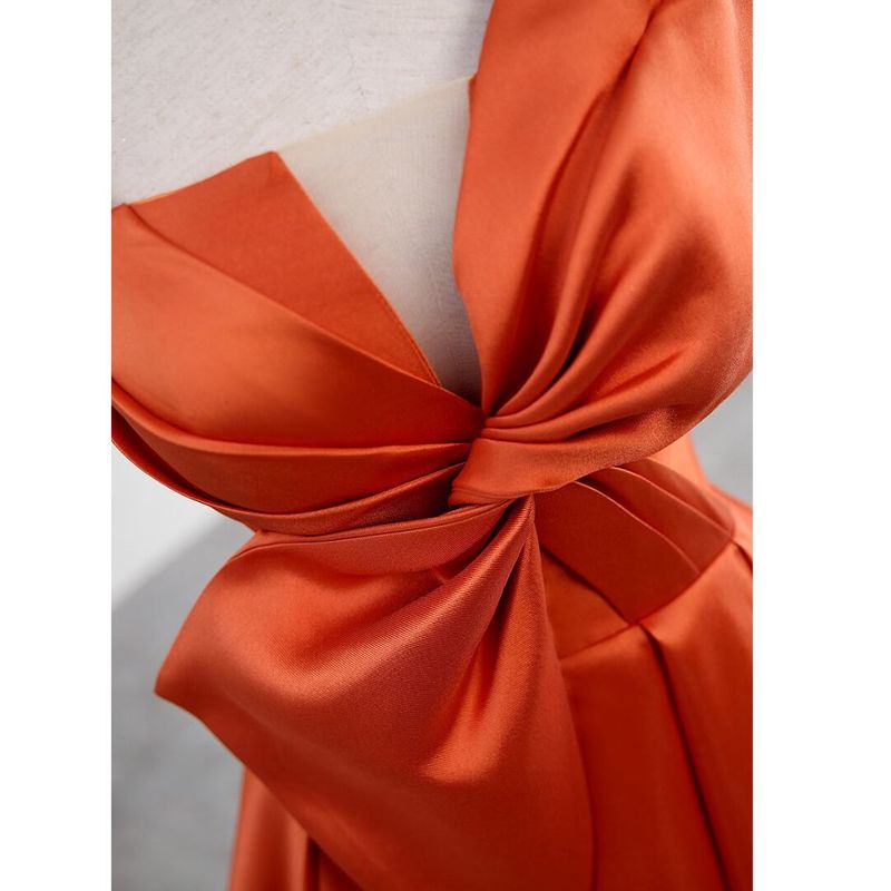 Dress　Big Ribbon Orange Color Dress　D131