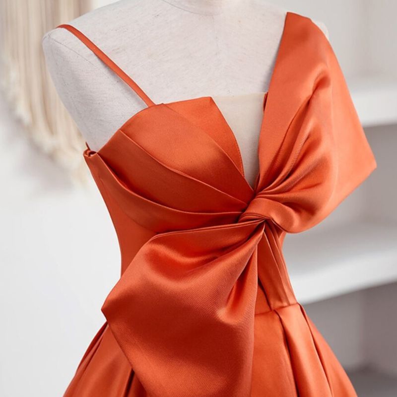 Dress　Big Ribbon Orange Color Dress　D131