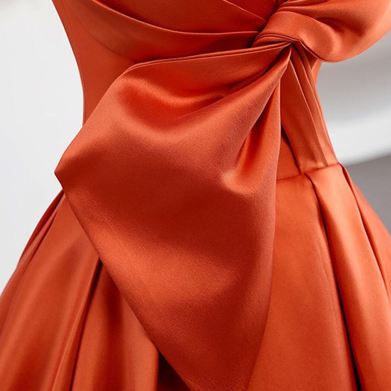 Dress　Big Ribbon Orange Color Dress　D131