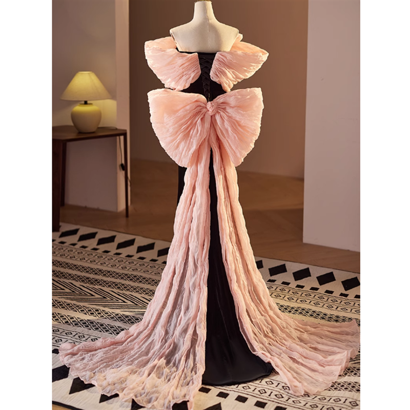 ボリュームリボンマーメイドドレス　D1233
