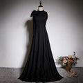 ブラックフレア ロングドレス 　D1182