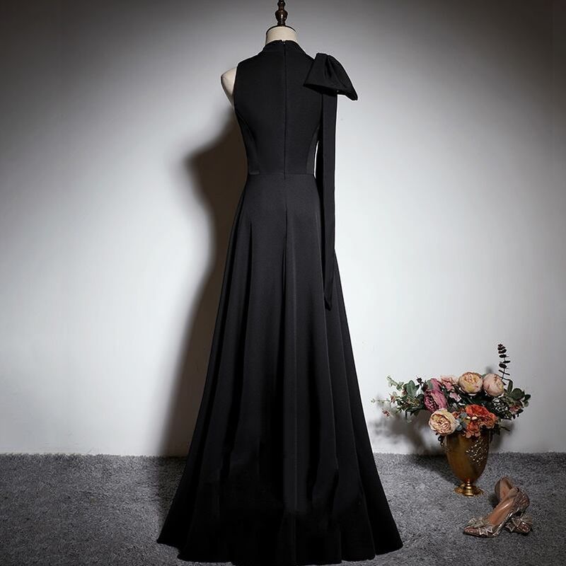 ブラックフレア ロングドレス 　D1182