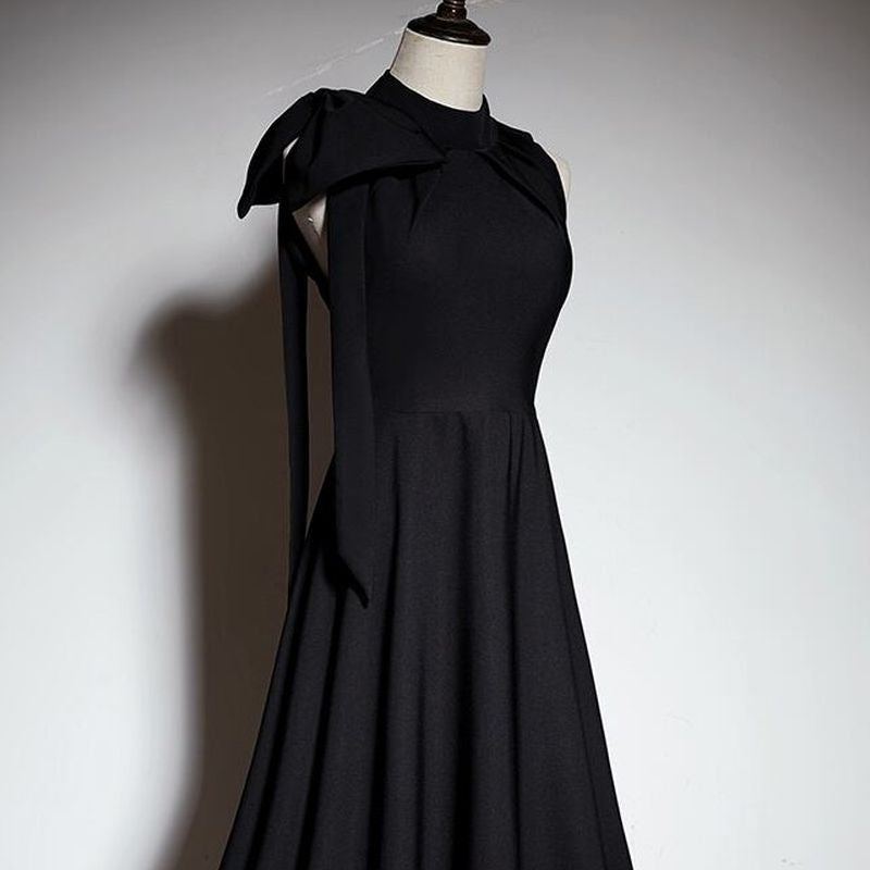 ブラックフレア ロングドレス 　D1182