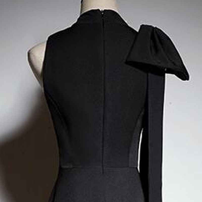 ブラックフレア ロングドレス 　D1182