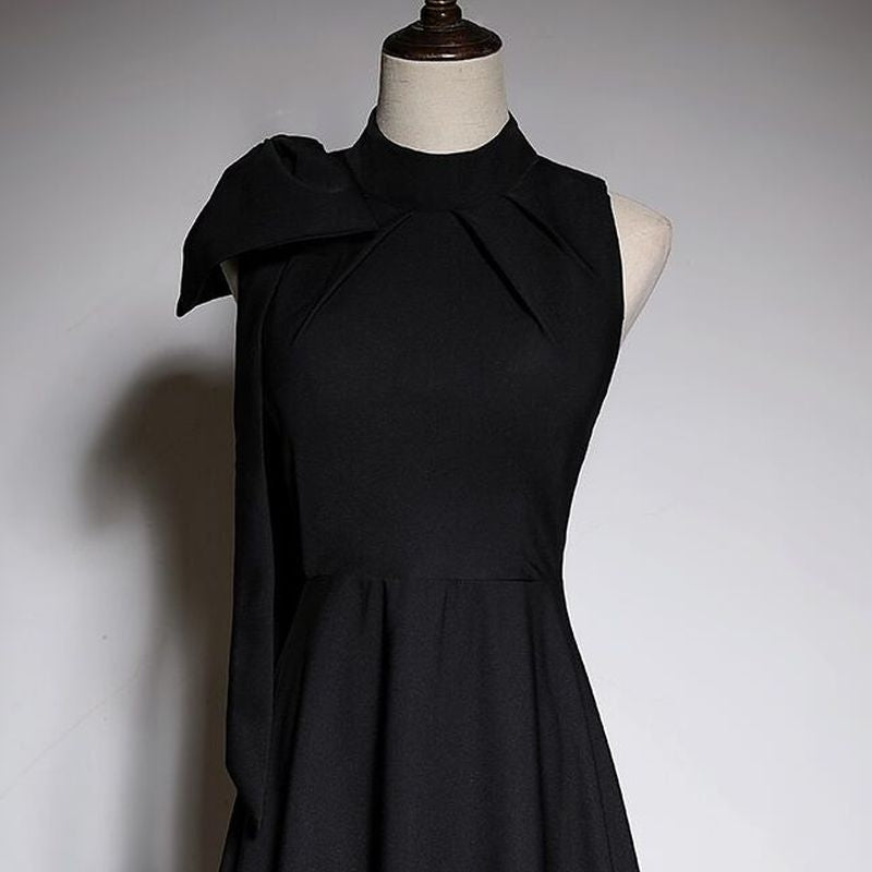 ブラックフレア ロングドレス 　D1182