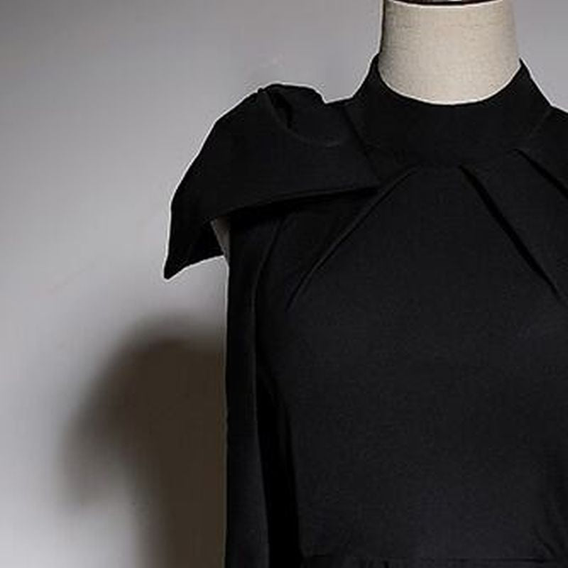 ブラックフレア ロングドレス 　D1182