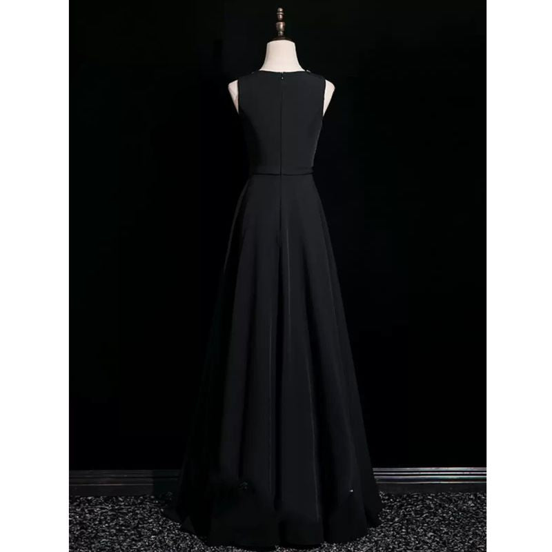 ビジューネックスレンダーロングドレス　D1376