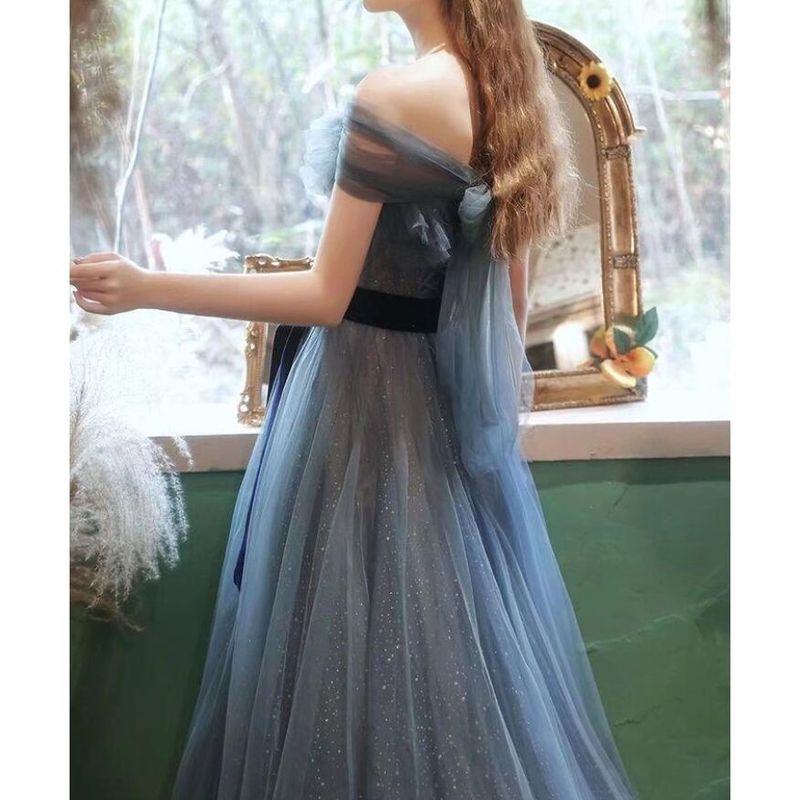 オフショルダーチュールドレス D1224 – DRESSWOW（ドレスワオ）