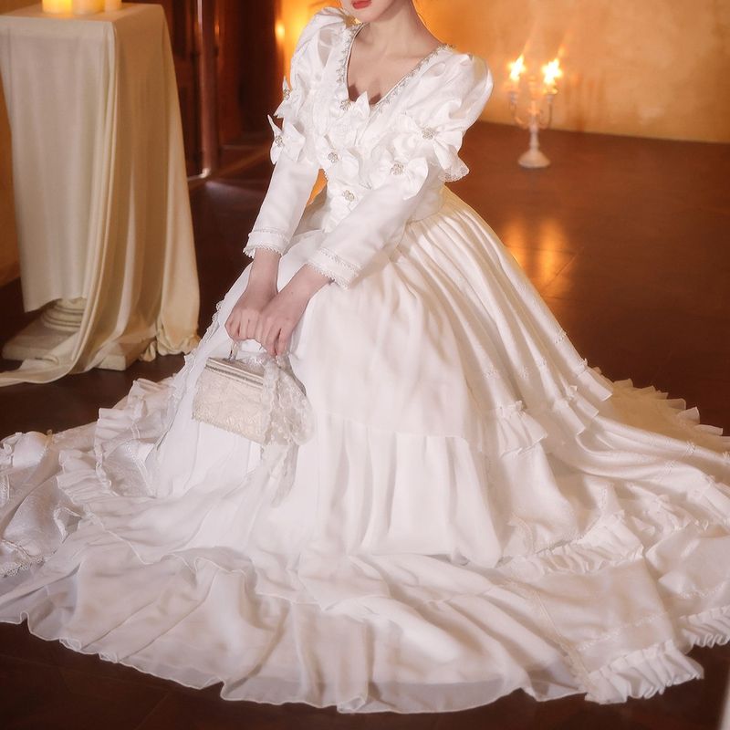 リボンティアードクラシカルドレス D2041 – DRESSWOW（ドレスワオ）