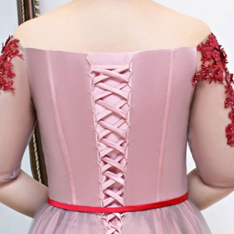 【3XL〜7XL】フラワーオフショルダーシアードレス　D2058