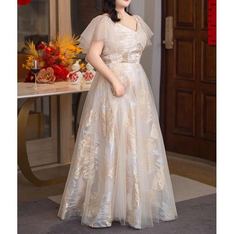 【3XL〜7XL】ミスティシャンパンエアリードレス　D2062