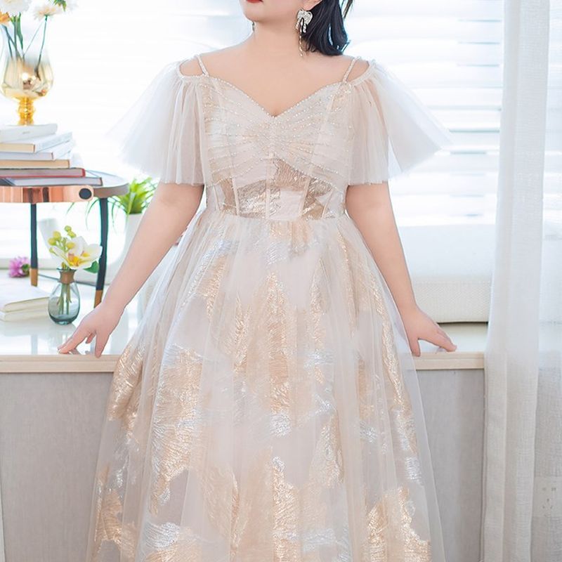 【3XL〜7XL】ミスティシャンパンエアリードレス　D2062