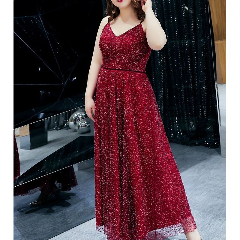【3XL〜7XL】スパンコールシアーケープドレス　D2077