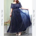 【3XL〜7XL】ショールスリーブチュールドレス　D1561