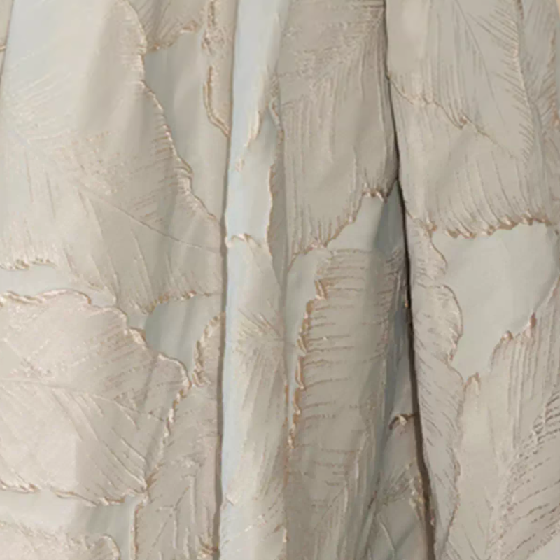 【3XL〜7XL】リーフジャガード切替デザインドレス　D1536